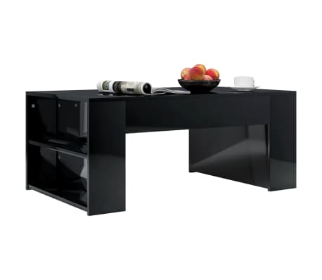 vidaXL Couchtisch Hochglanz-Schwarz 100x60x42 cm Holzwerkstoff