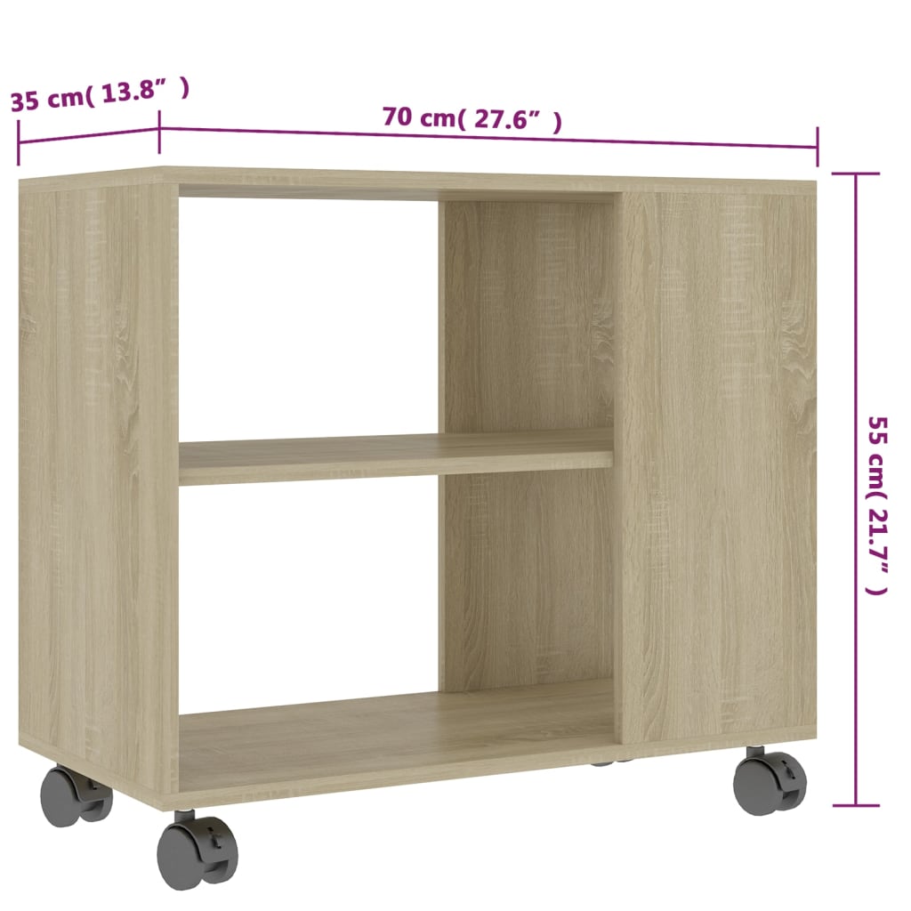  Príručný stolík dub sonoma 70x35x55 cm drevotrieska