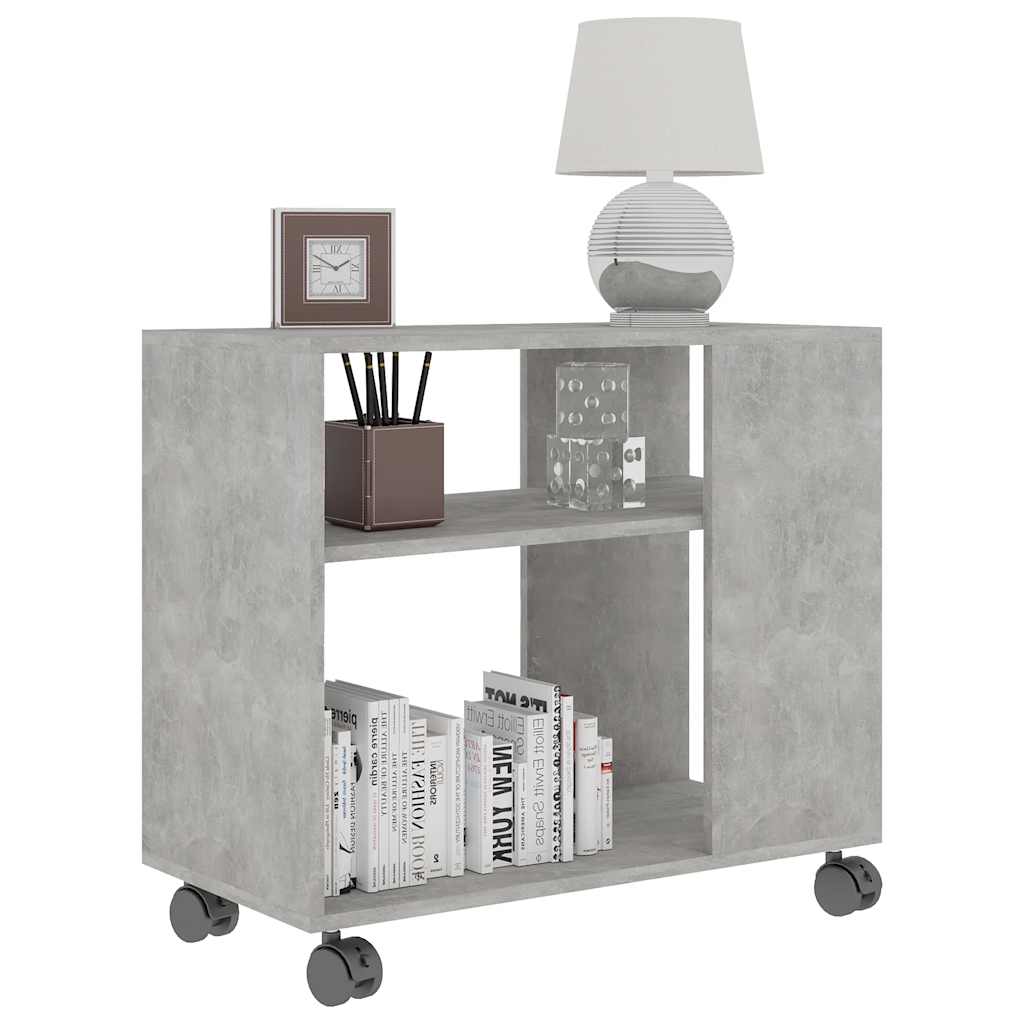 vidaXL betonszürke szerelt fa kisasztal 70 x 35 x 55 cm