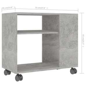 Odkládací stolek betonově šedý 70x35x55 cm kompozitní dřevo - obrázek 6