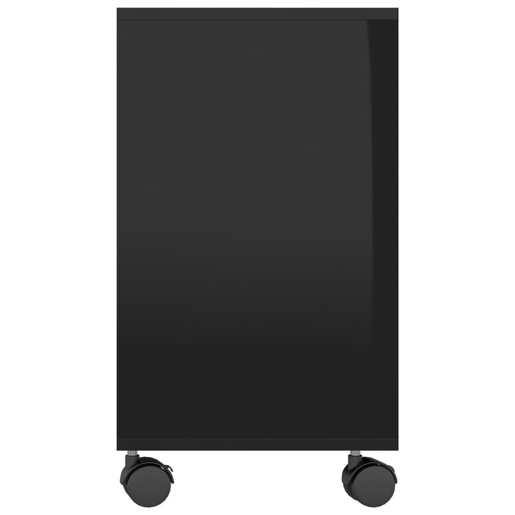 Beistelltisch Hochglanz-Schwarz 70 x 35 x 55 cm Spanplatte