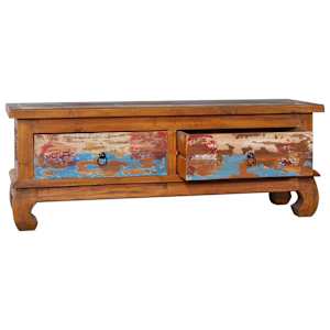TV stolek 110 x 35 x 40 cm recyklované teakové dřevo - obrázek 2