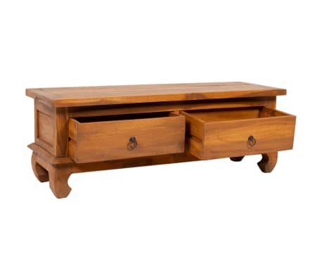 vidaXL Teak Massiv TV Schrank Fernsehtisch Fernsehschrank TV Möbel