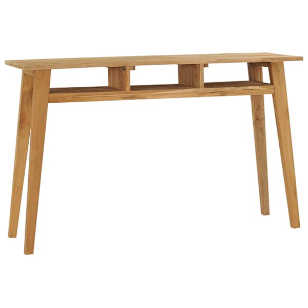 vidaXL konsoollaud 120 x 35 x 75 cm toekast tiikpuust