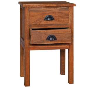 vidaXL Κομοδίνο 40 x 35 x 60 εκ. από Μασίφ Ξύλο Teak