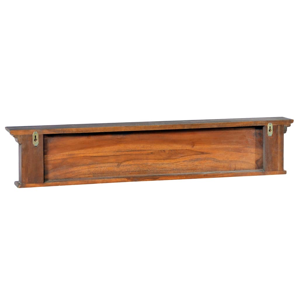 vidaXL Wall Mounted Coat Rack 39.4"x3.94"x7.9" Solid Teak Wood