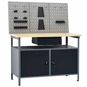 Delovna miza s tremi stenskimi paneli