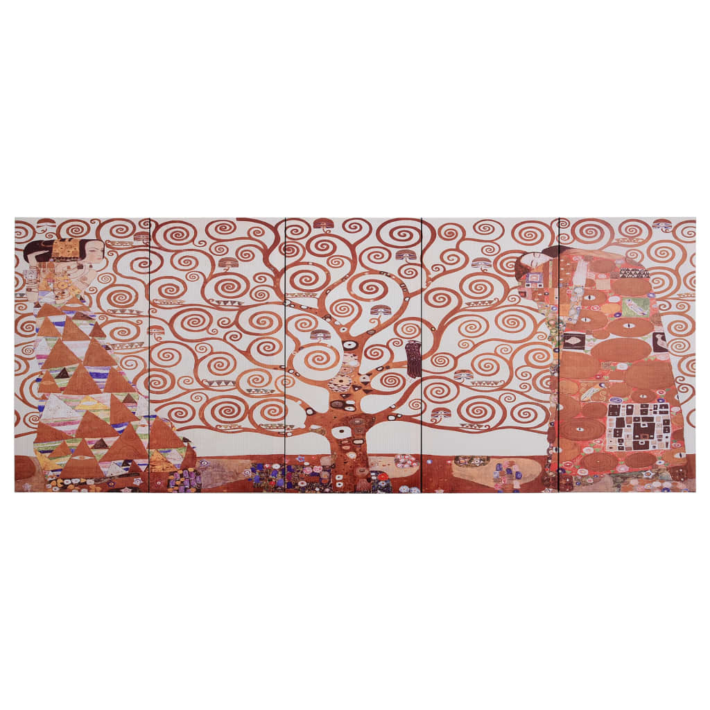 vidaXL Sada nástěnných obrazů na plátně Strom žlutá 150 x 60 cm