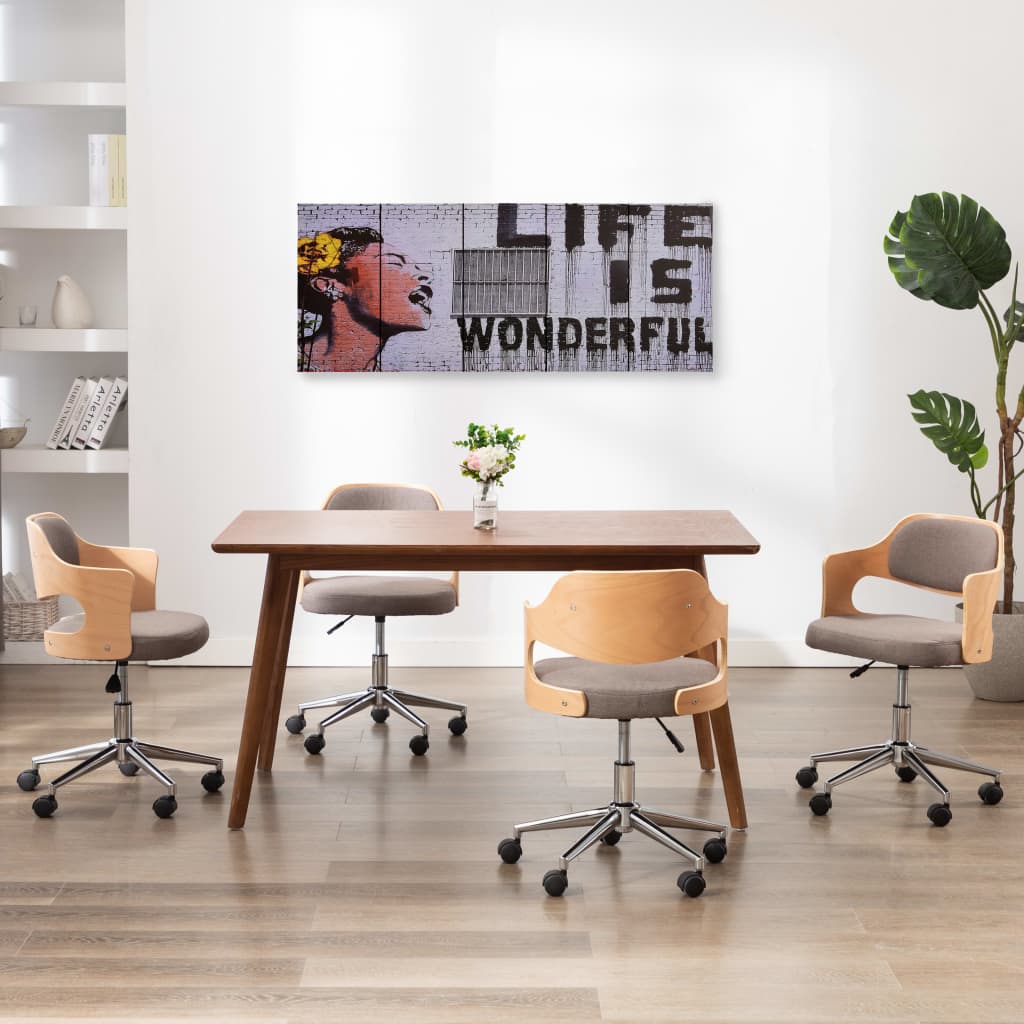 vidaXL Kanvaasitaulusarja Life Is Wonderful monivärinen 150 x 60 cm