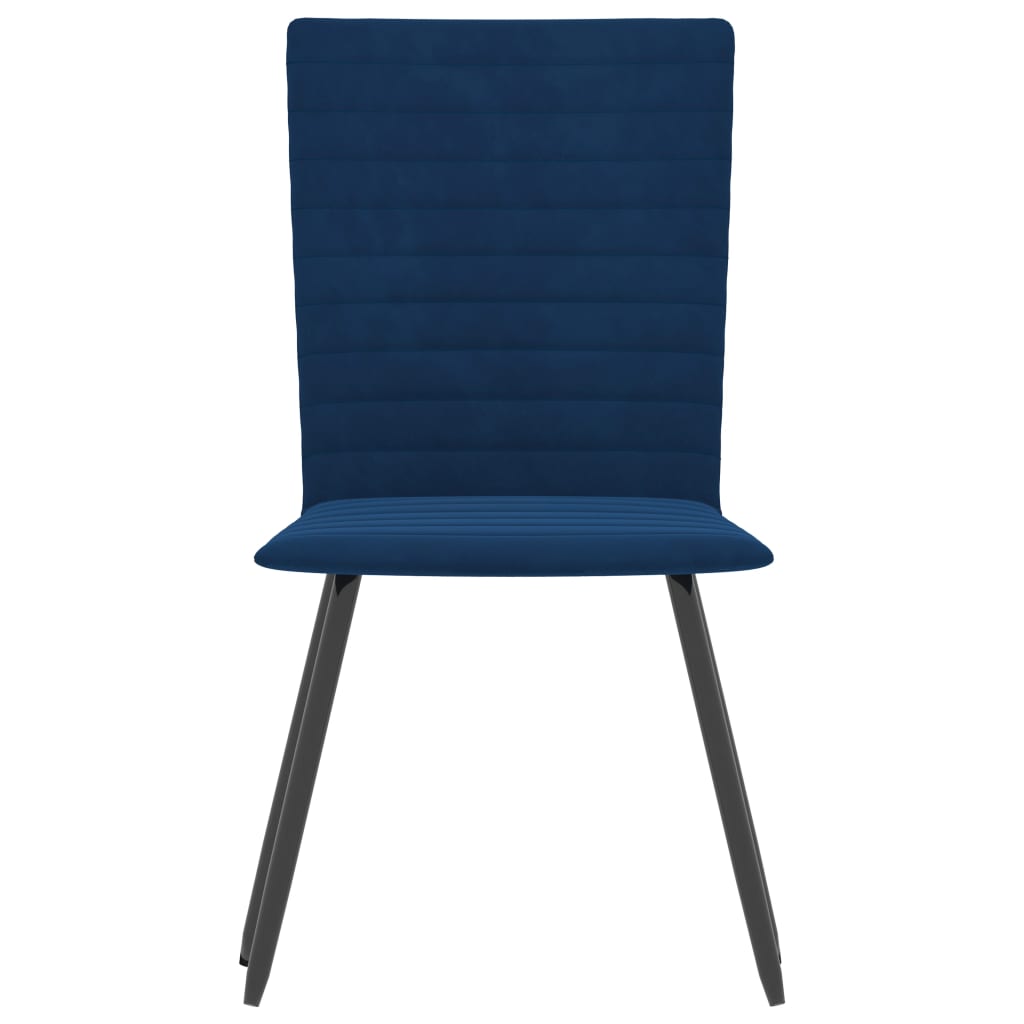 

vidaXL Eetkamerstoelen 4 st fluweel blauw