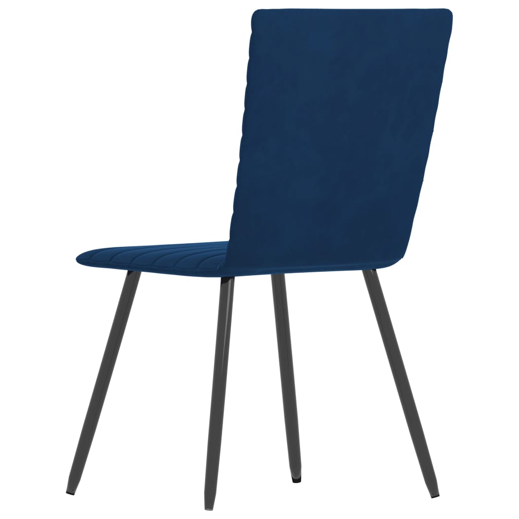 Jedálenské stoličky 4 ks modré zamatové