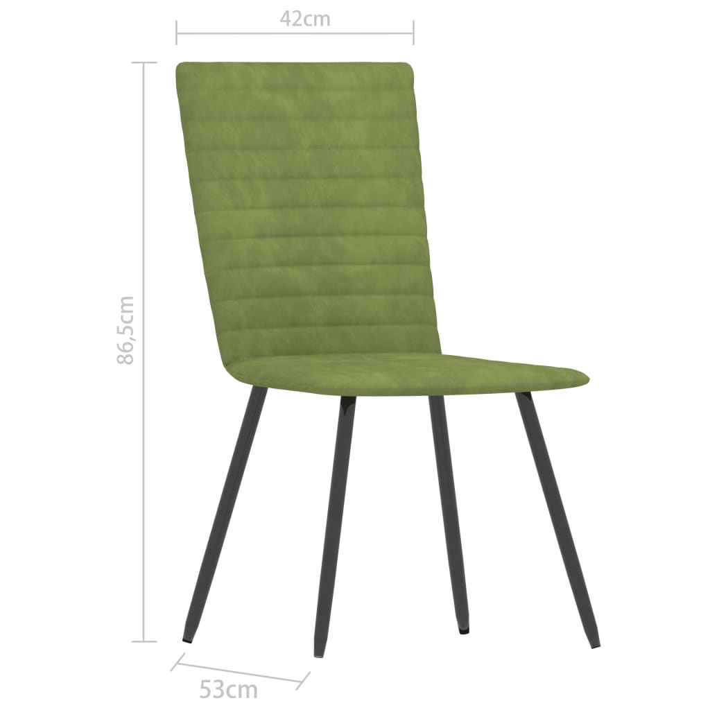 Jedálenské stoličky 2 ks, zelené, zamat