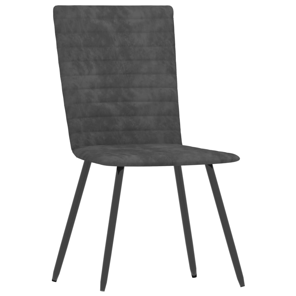 Jedálenské stoličky 2 ks, sivé, zamat