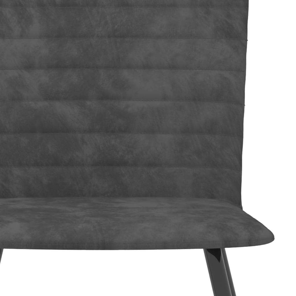 Jedálenské stoličky 2 ks, sivé, zamat