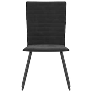 vidaXL Valgomojo kėdės, 2vnt., juodos spalvos, aksomas