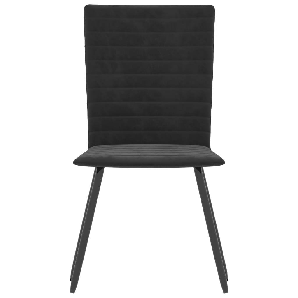 

vidaXL Eetkamerstoelen 4 st fluweel zwart