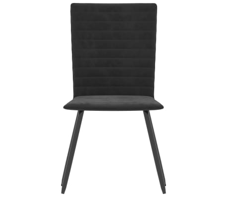 vidaXL Chaises de salle à manger 4 pcs Noir Velours