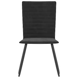 vidaXL Valgomojo kėdės, 4vnt., juodos spalvos, aksomas