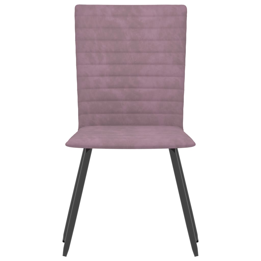 vidaXL Eetkamerstoelen 4 st fluweel roze