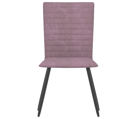 vidaXL Eetkamerstoelen 4 st fluweel roze