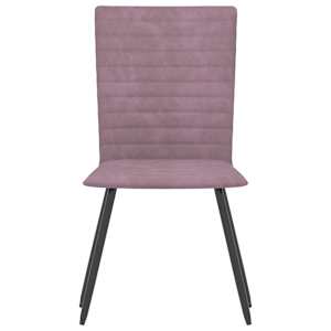 vidaXL Valgomojo kėdės, 4vnt., rožinės spalvos, aksomas