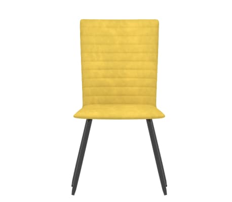 vidaXL Chaises de salle à manger 4 pcs Jaune Velours