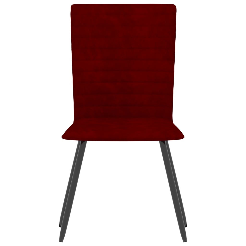 vidaXL Chaises de salle à manger 2 pcs Rouge bordeaux Velours