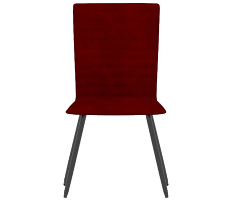 vidaXL Chaises de salle à manger 2 pcs Rouge bordeaux Velours