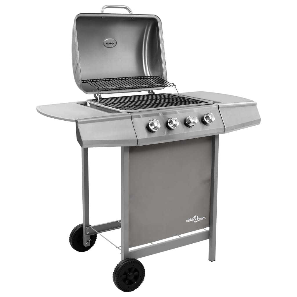 vidaXL ezüst gáz grillsütő 4 égővel