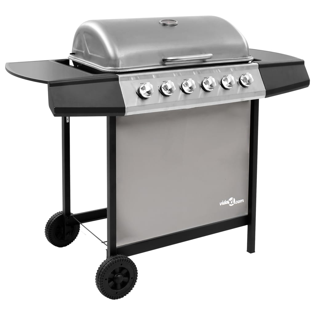4/6X Barbacoa De Gas Con 6 Fogones Quemador Parrilla Asador Multicolor Vidaxl