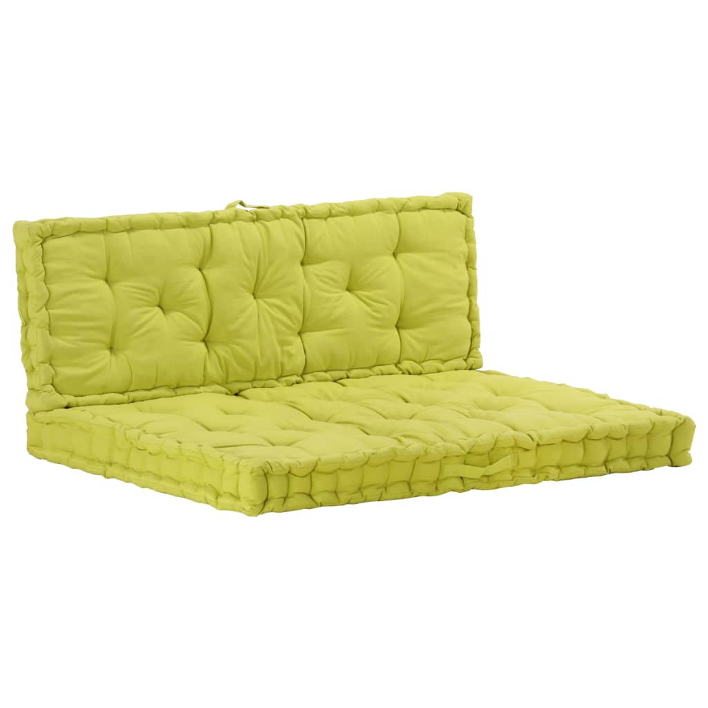 Podušky na nábytek z palet 2 ks bavlna zelené