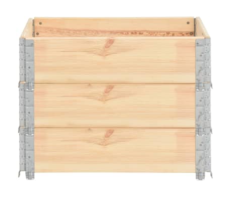 vidaXL Paletten-Aufsatzrahmen 3 Stk. 60x80 cm Kiefer Massivholz