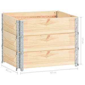 Paletové nástavce 3 ks 60 x 80 cm masivní borové dřevo - obrázek 7