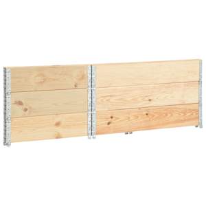 Paletové nástavce 3 ks 80 x 120 cm masivní borové dřevo - obrázek 4