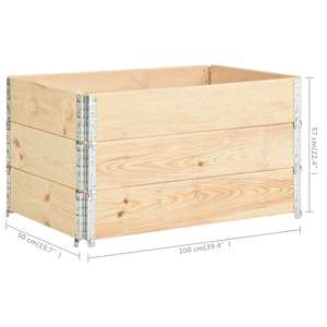 Paletové nástavce 3 ks 50 x 100 cm masivní borové dřevo - obrázek 7