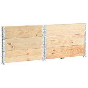 Paletové nástavce 3 ks 100 x 100 cm masivní borové dřevo - obrázek 4