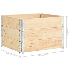 Paletové nástavce 3 ks 100 x 100 cm masivní borové dřevo - obrázek 7