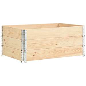 Paletové nástavce 3 ks 100 x 150 cm masivní borové dřevo - obrázek 2