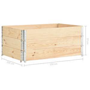 Paletové nástavce 3 ks 100 x 150 cm masivní borové dřevo - obrázek 7
