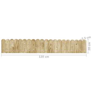 Trávníkové lemy 2 ks 120 cm impregnované borové dřevo - obrázek 6