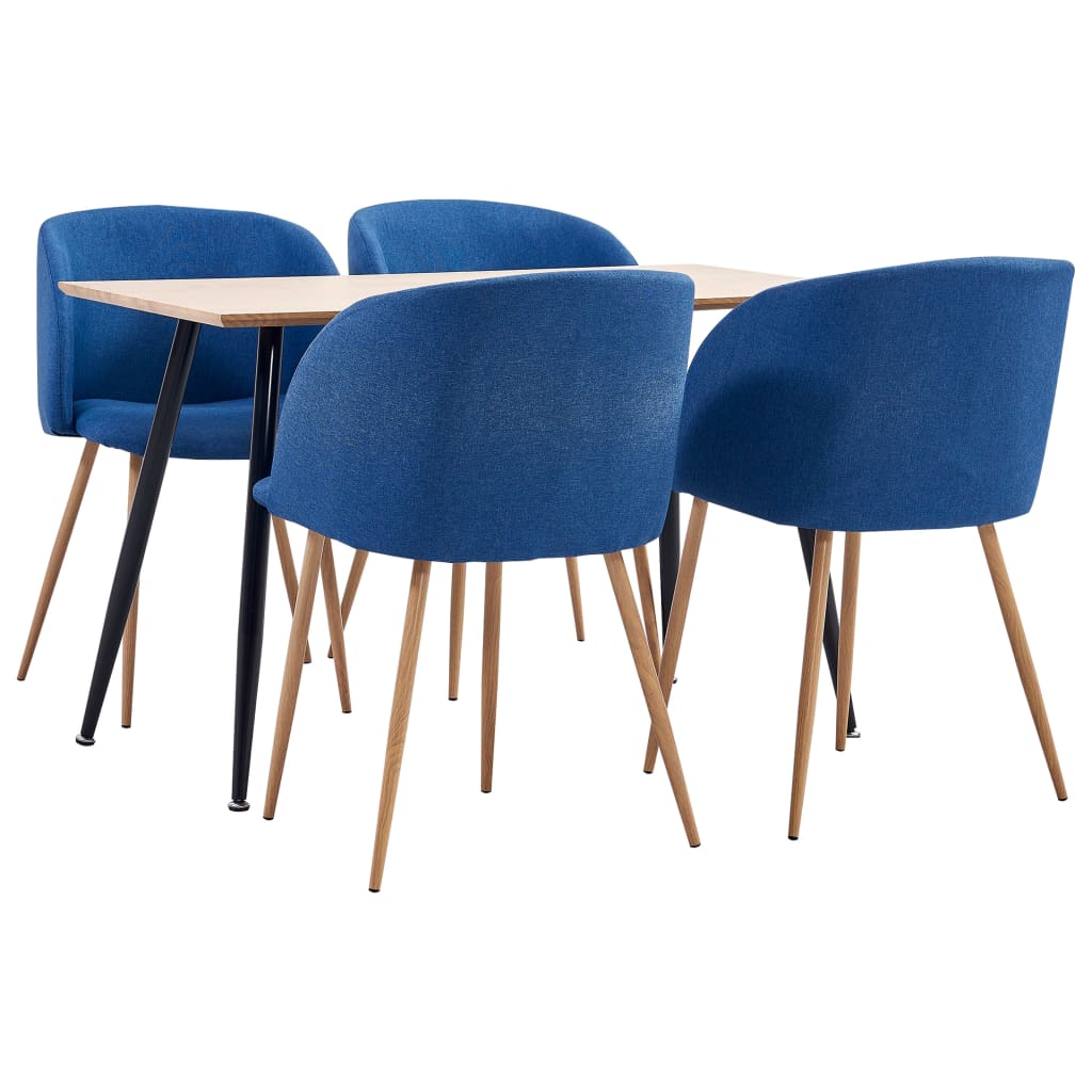 vidaXL Set mobilier de bucătărie, 5 piese, albastru, material textil de la vidaxl imagine noua
