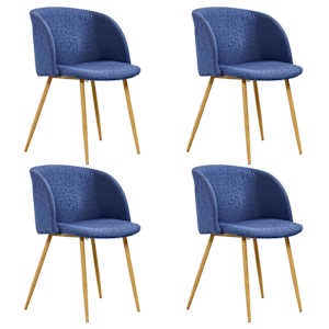 5dílný jídelní set textil modrý - obrázek 4