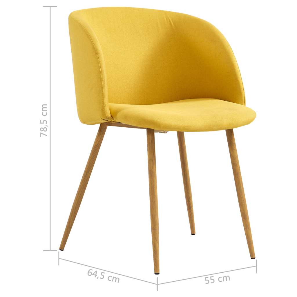 5dílný jídelní set textil žlutý - obrázek 12