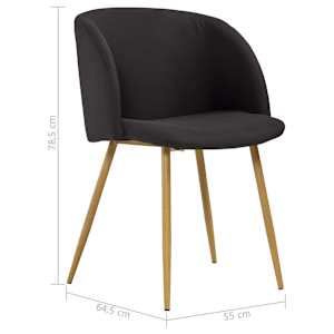 5dílný jídelní set textil černý - obrázek 13