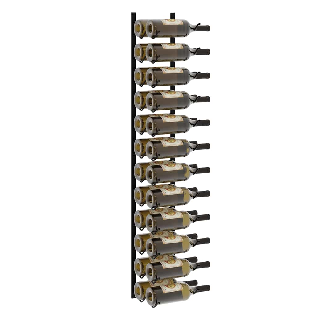 Botellero de pared para 24 botellas hierro negro  4