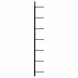 Nástěnný stojan na víno na 14 lahví 2 ks černý kov - obrázek 7