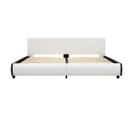 vidaXL Bed Frame with Drawers White Faux Leather 183x203 cm King Size