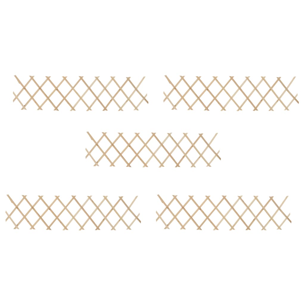

vidaXL Trellis Fences 5 pcs Firwood 70.9"x11.8"