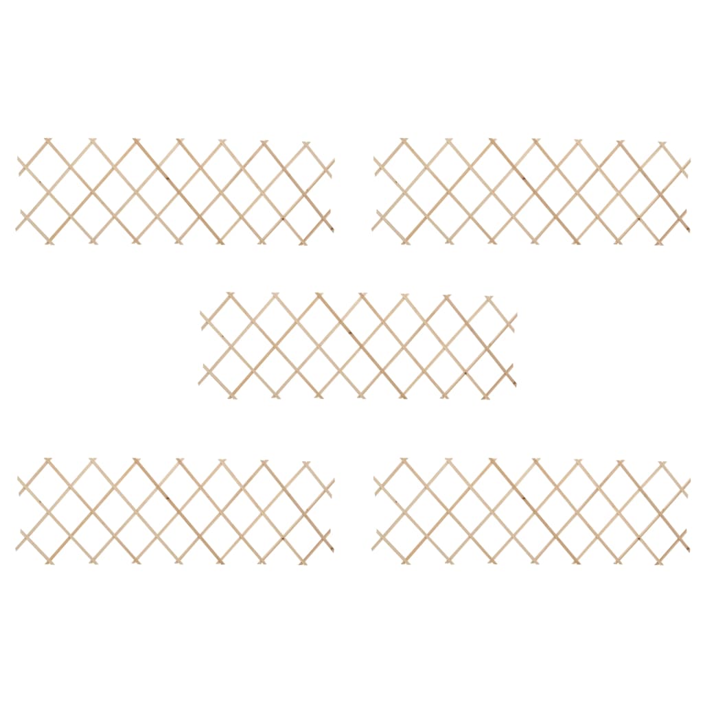 

vidaXL Trellis Fences 5 pcs Firwood 70.9"x23.6"