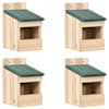 vidaXL lindude pesakastid, 4 tk, 12 x 16 x 20 cm, nulupuit